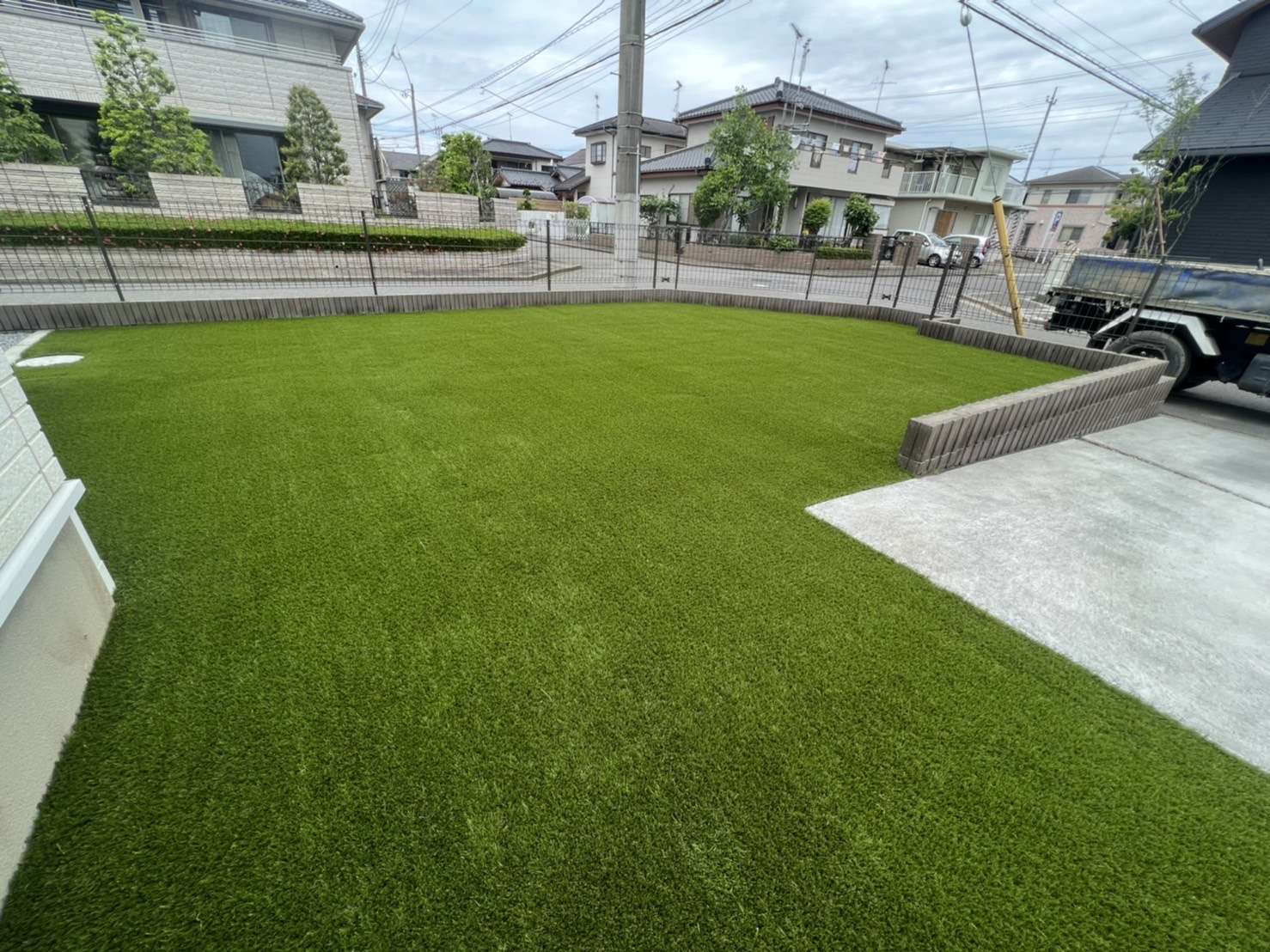 茨城県筑西市にて人工芝の施工完了致しました