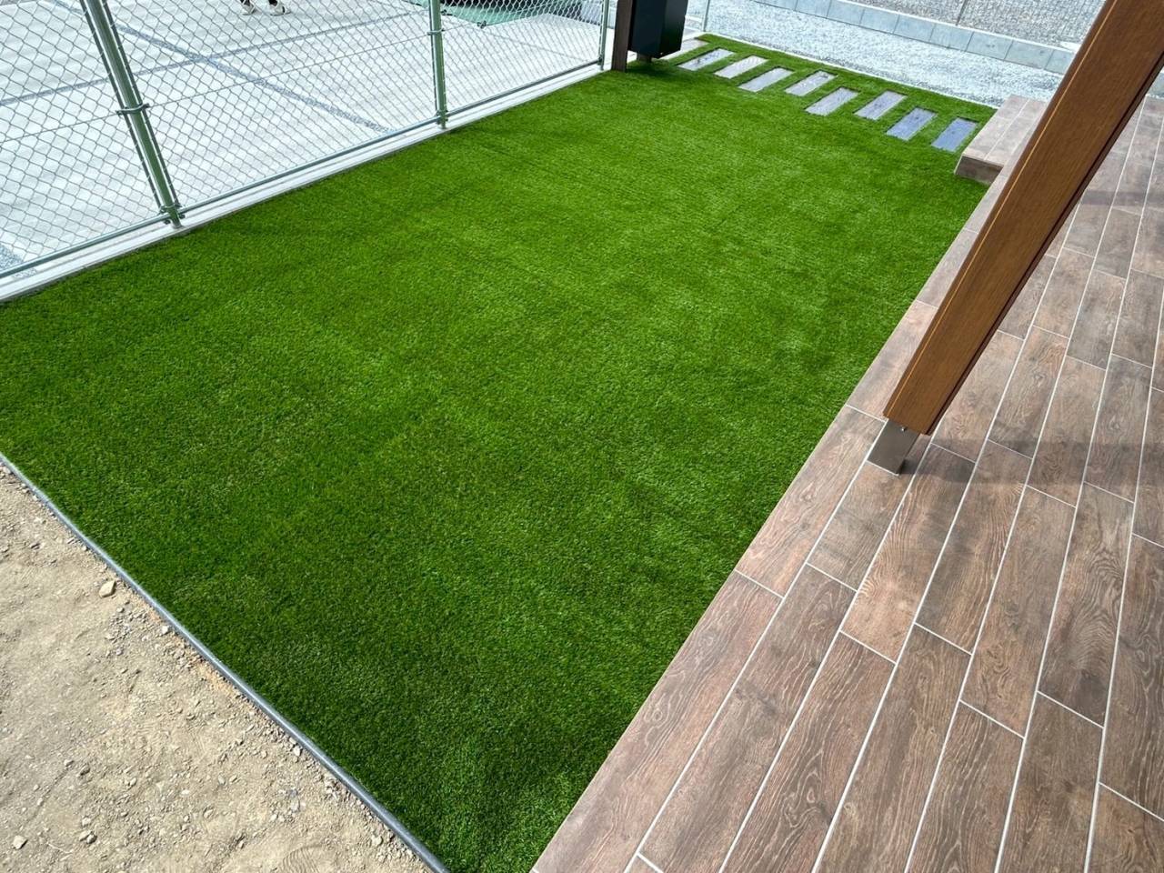 栃木県足利市　人工芝施工