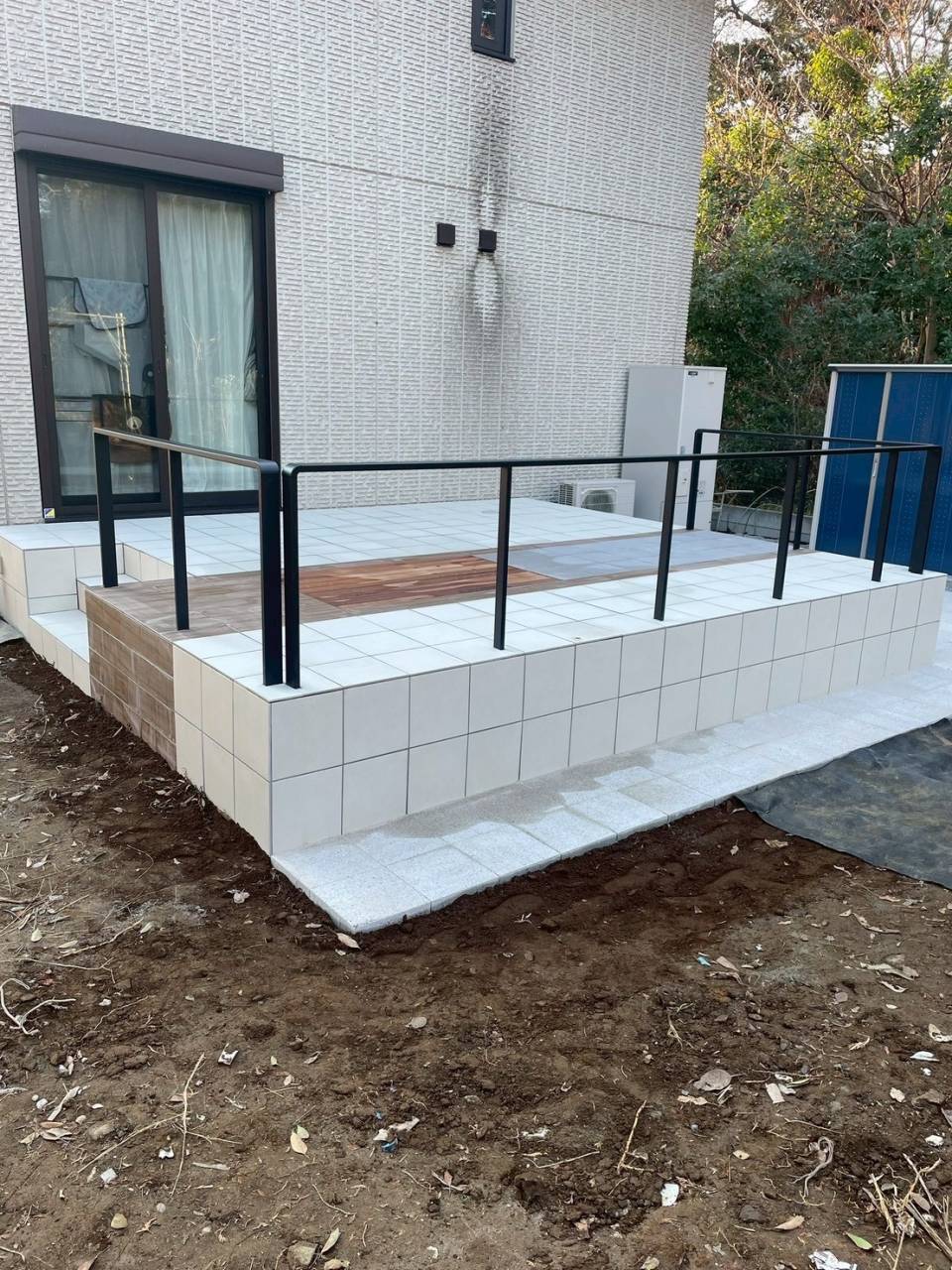 タイルデッキ施工